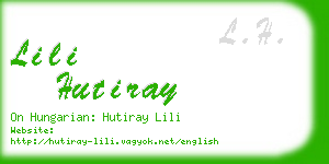 lili hutiray business card